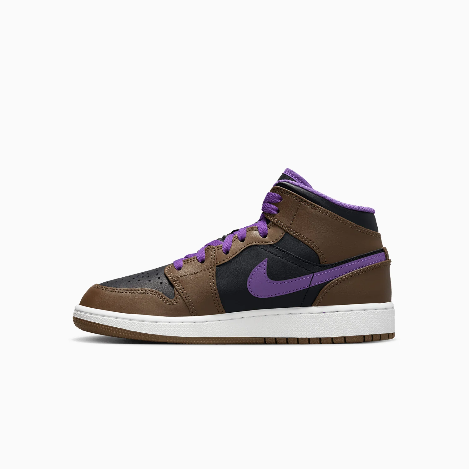 Kid's Air Jordan 1 Mid "Purple Mocha" Grade School - Image 3