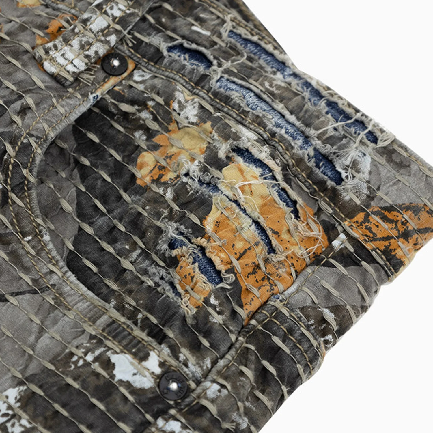 Men's Quilted Denim Jeans Pant - Image 4