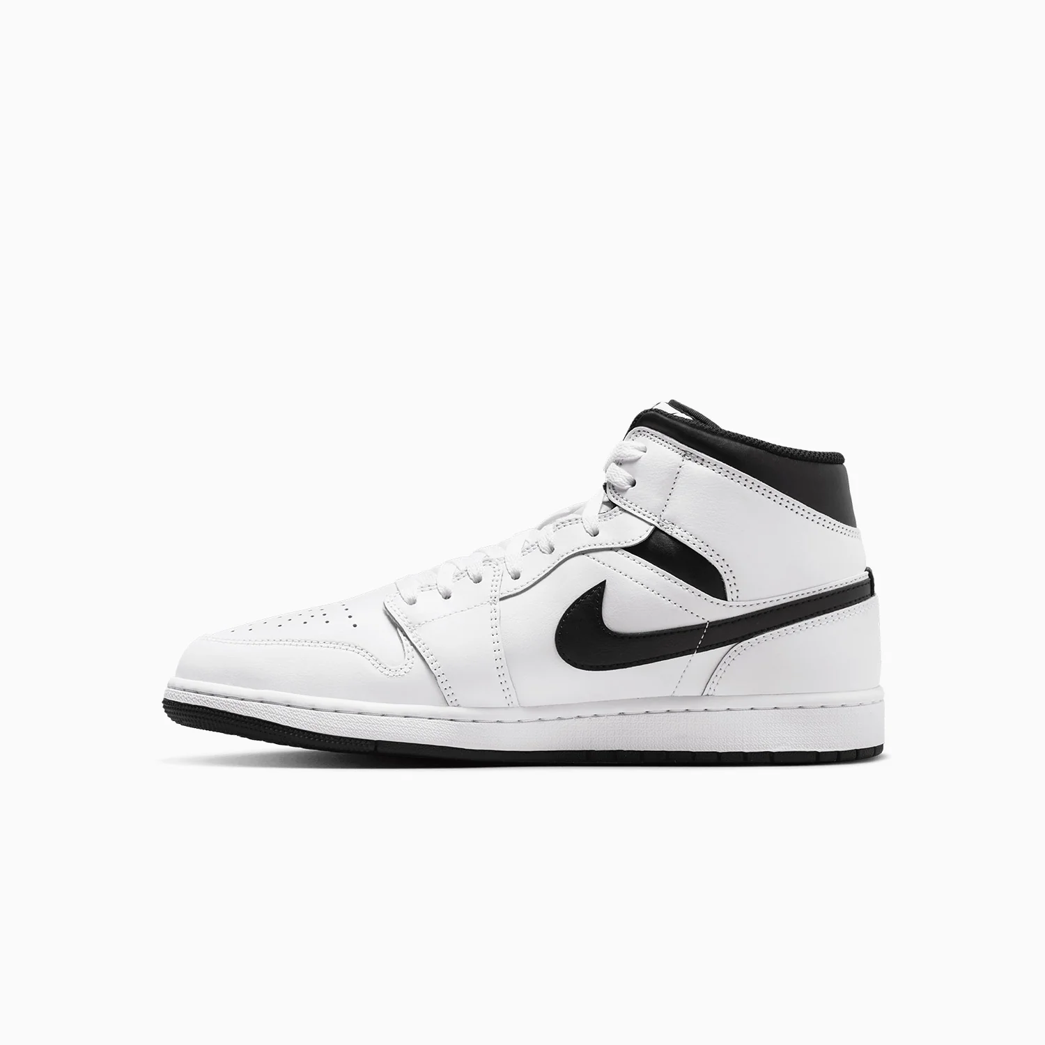 Men's Air Jordan 1 Mid "White Black" - Image 3