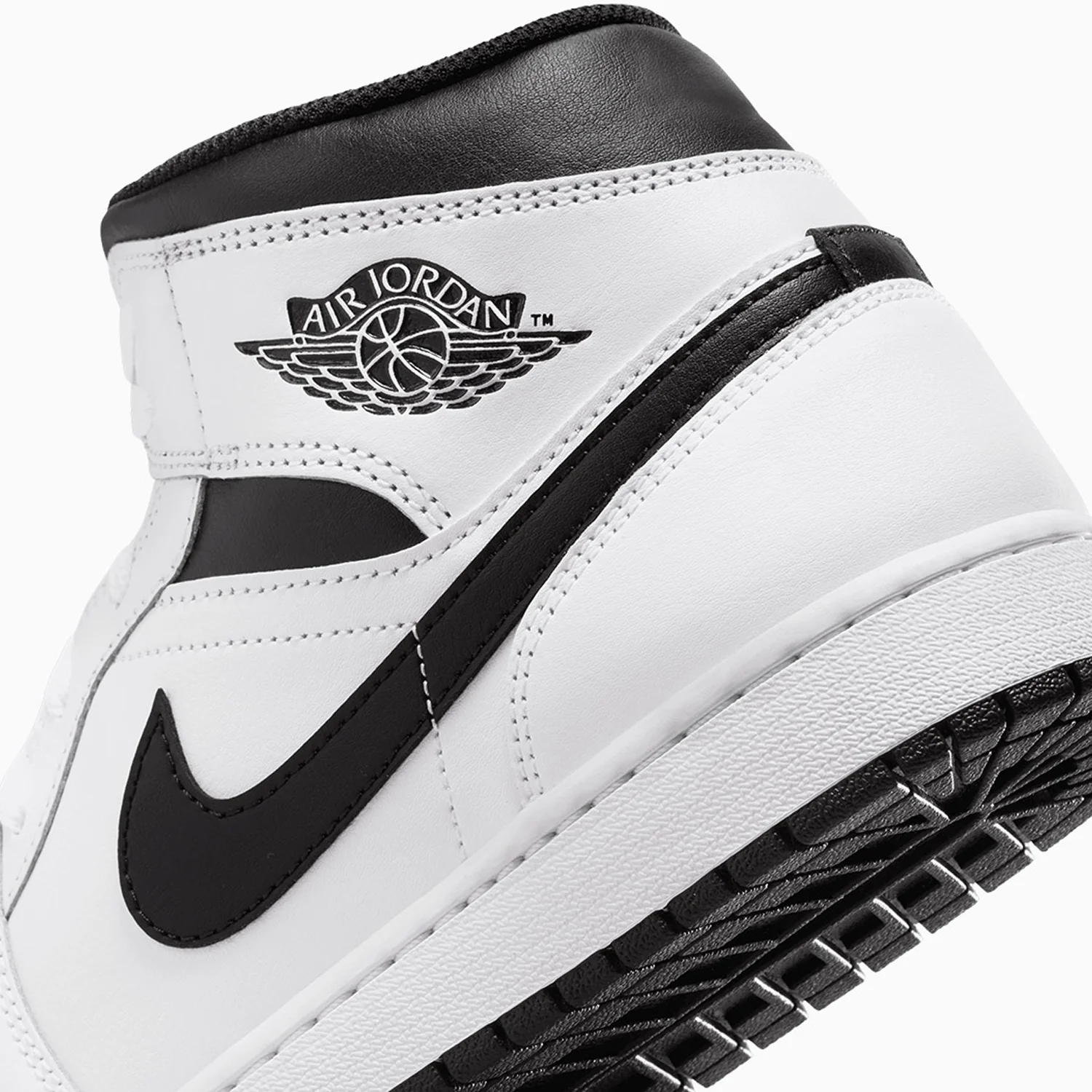 Men's Air Jordan 1 Mid "White Black" - Image 8