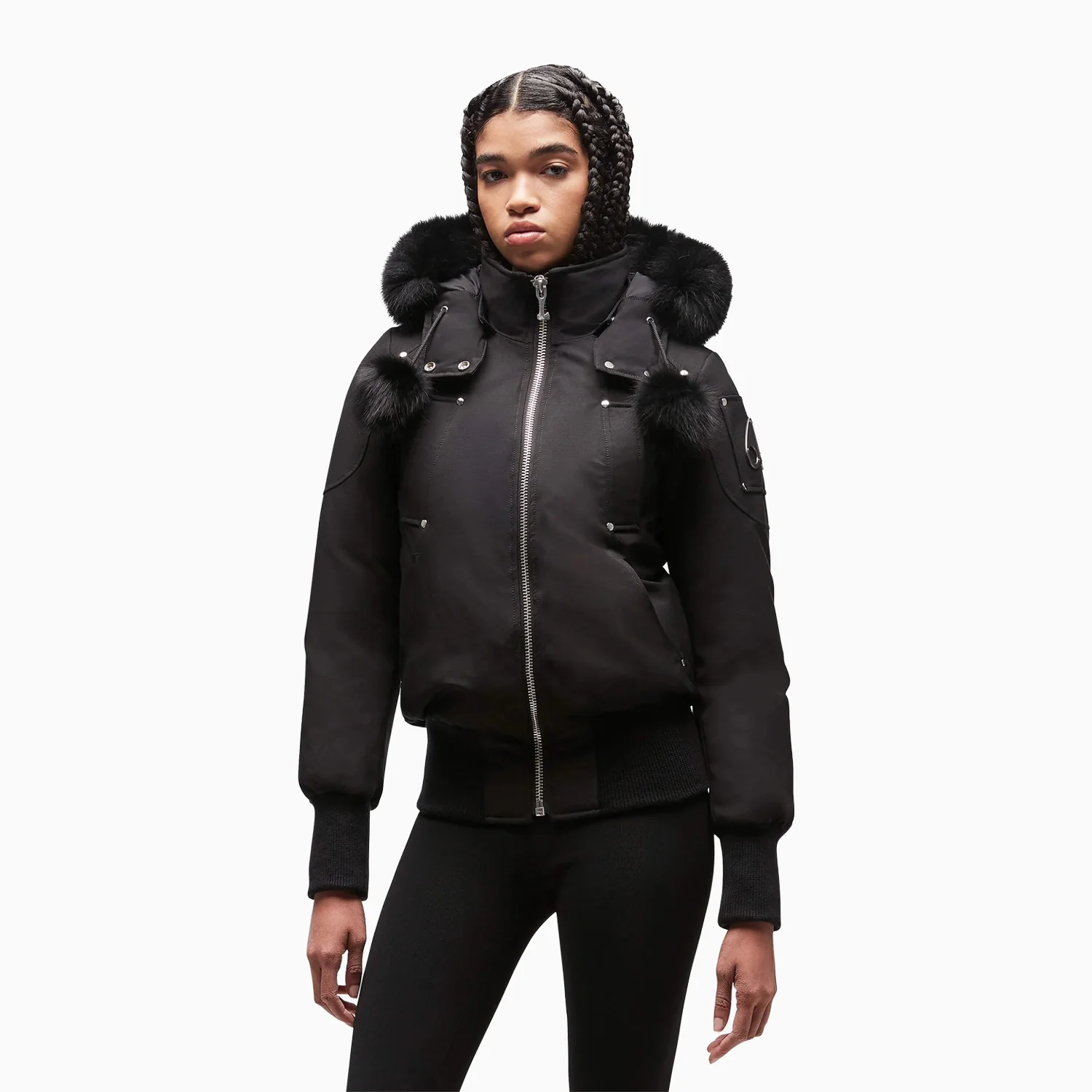 Women's Debbie Bomber Fur Jacket - Image 10