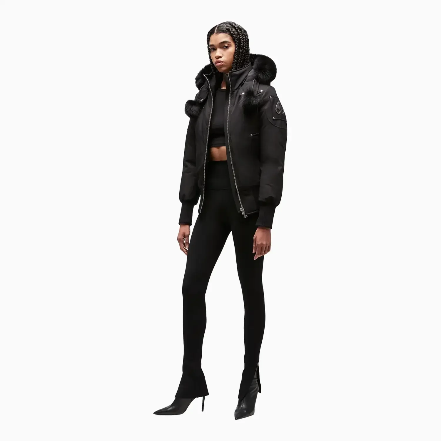 Women's Debbie Bomber Fur Jacket - Image 9